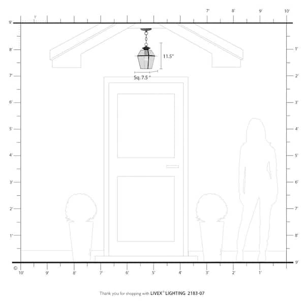 Westover 1 Light Bronze Outdoor Pendant Lantern