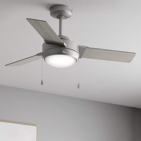 Mesquite 44 in. Indoor Matte Silver Ceiling Fan with Light Kit