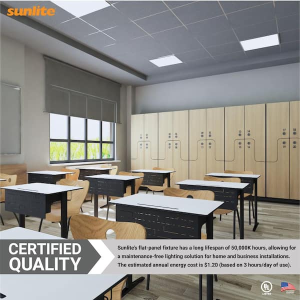 1 ft. x 1 ft. Dimmable 920 Lumens Integrated LED Panel Light, Selectable CCT 3000K 3500K 4000K 4500K 5000K