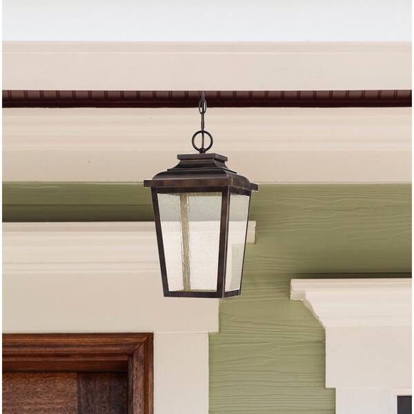 Irvington Manor Collection Outdoor Chelesa Bronze Integrated LED Hanging Lantern