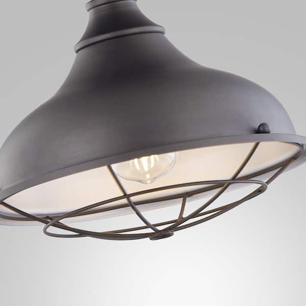 Camden 1-Light Medium Aged Bronze LED Outdoor Flush Mount Light