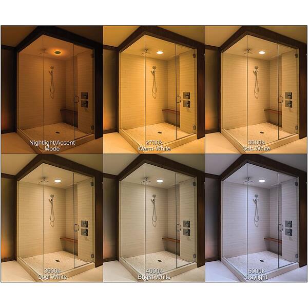 6 in. Canless Adjustable CCT Integrated LED Recessed Light Trim Night Light 900lms New Construction Remodel (24-Pack)