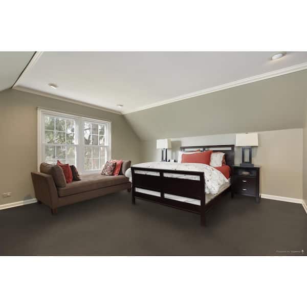 Dream Wish  - Wealth - Gray 32 oz. SD Polyester Texture Installed Carpet
