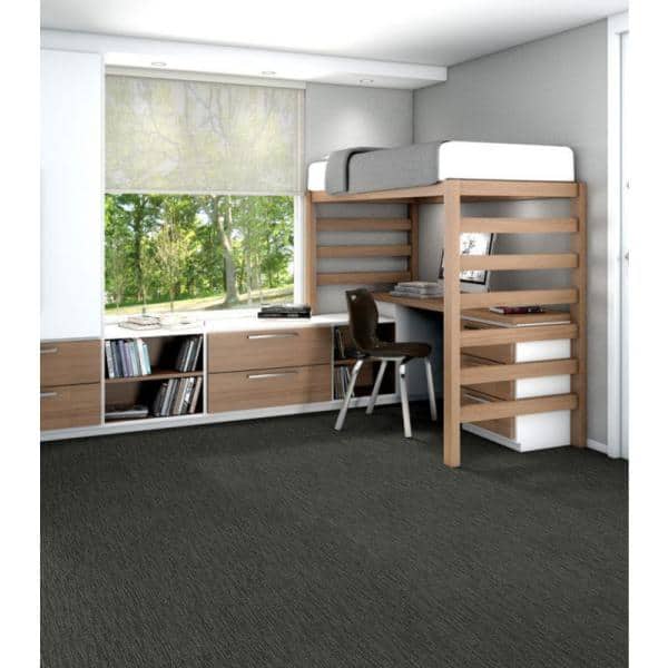 Dynamic Gray Commercial 24 in. x 24 Glue-Down Carpet Tile (20 Tiles/Case) 80 sq. ft.