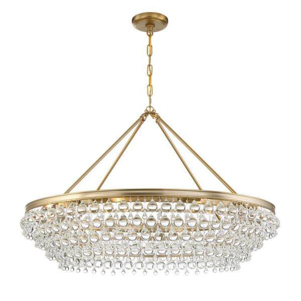 Calypso 8-Light Vibrant Gold Standard Chandelier