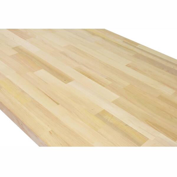 6 ft. L x 25 in. D Unfinished Alder Solid Wood Butcher Block Countertop With Eased Edge
