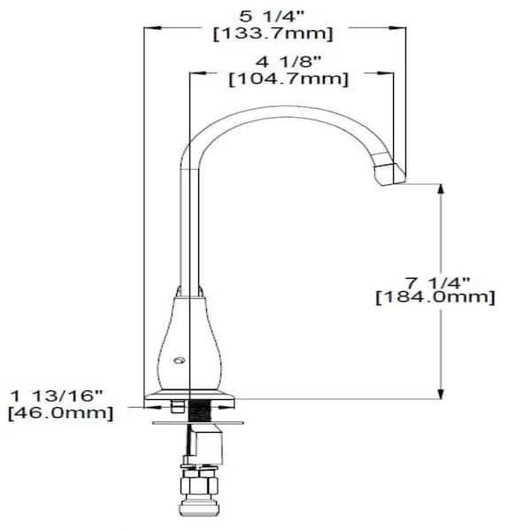 Stonybrook Single Handle Beverage Faucet in Stainless Steel