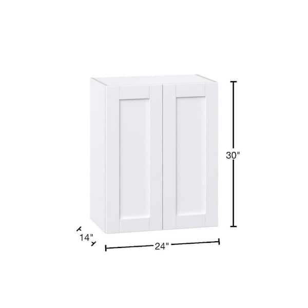 Mancos Glacier White Shaker Assembled Wall Kitchen Cabinet (24 in. W x 30 in. H x 14 in. D)