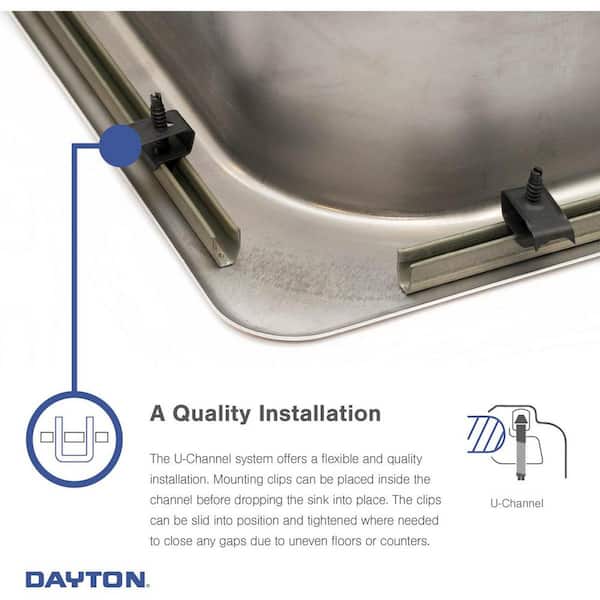 Dayton Premium 20 in.Drop-In Stainless Steel 3-Hole Single Bowl Kitchen Sink