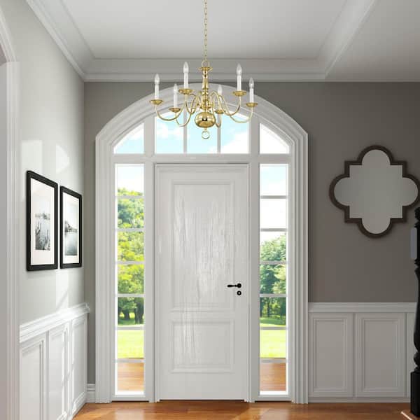 Williamsburgh 6 Light Polished Brass Chandelier