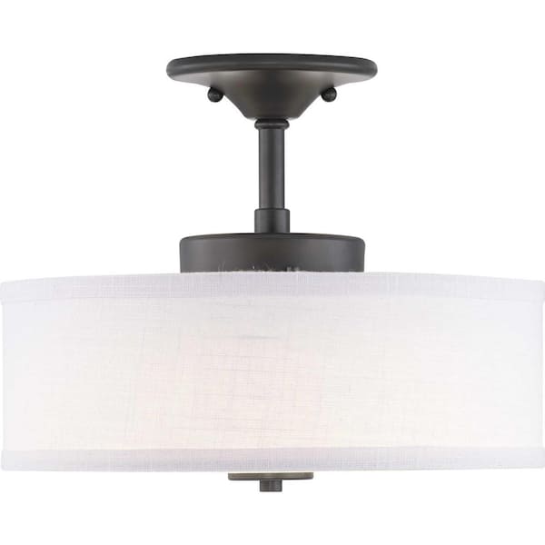 Inspire Collection Graphite Integrated LED Semi-Flush Mount