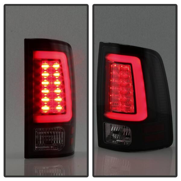 Dodge Ram 1500 13-18 / Ram 2500/3500 13-18 LED Tail Lights -( Not Compatible With Incandescent Model ) - Black Smoke