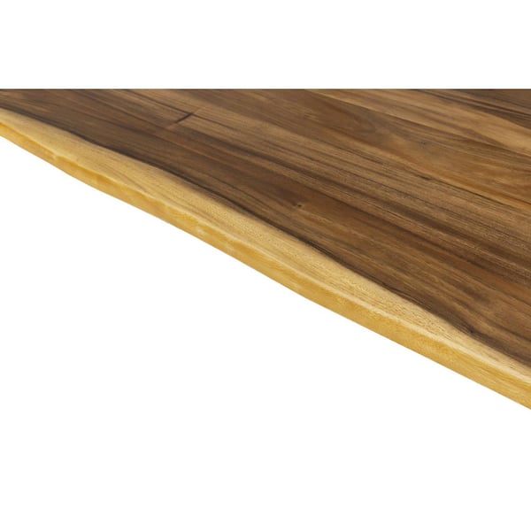 5 ft. L x 30 in. D Unfinished Saman Solid Wood Butcher Block Desktop Countertop With Live Edge