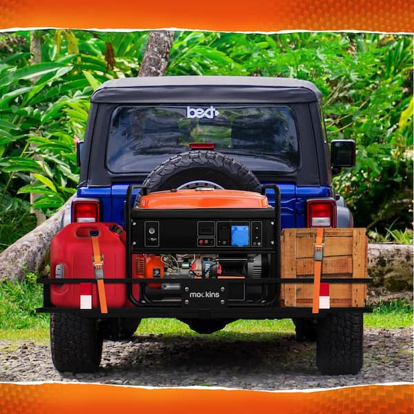 500 lbs. Capacity Hitch Mount Cargo Carrier Basket, 16 cu. ft. Cargo Bag , Thick Straps, Foldable Shank and 2 in. Raise