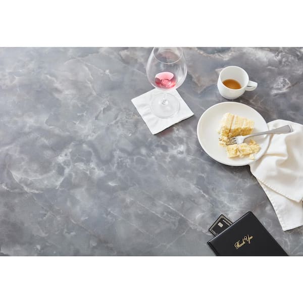 5 ft. x 12 ft. Laminate Sheet in Smoke Onyx with Artisan Finish