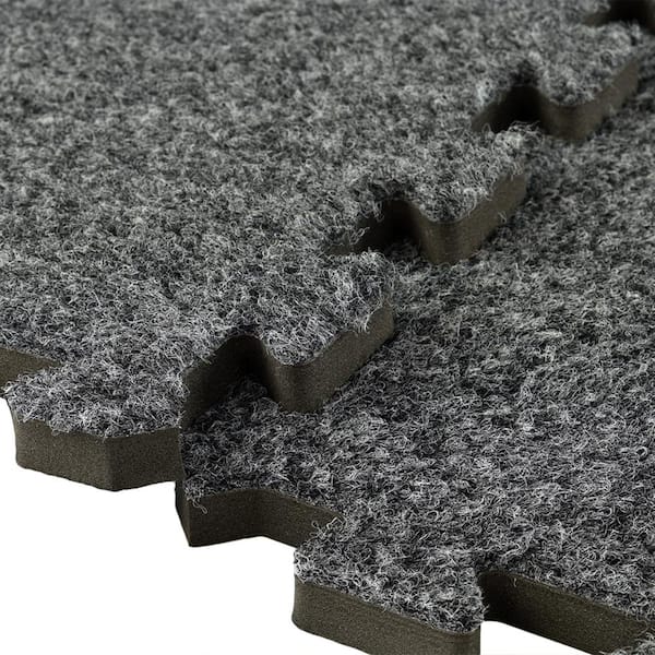 Royal Carpet Dark Gray Residential 24 in. x 24 in. Loose Lay Interlocking Carpet Tile (15 Tiles/Case) 60 sq. ft.