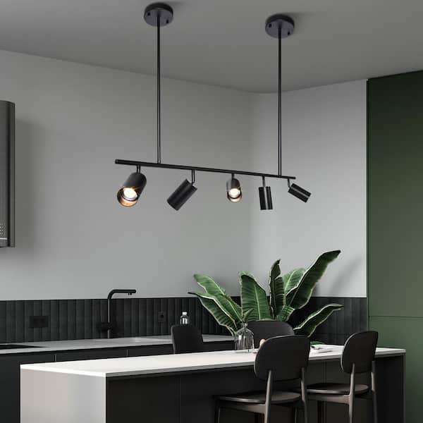 Vortex 4 ft. Black Fixed Track Lighting Kit