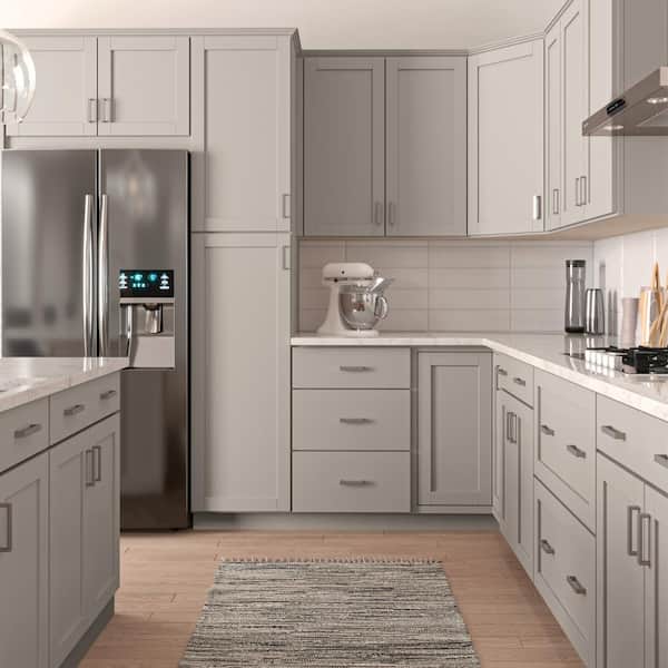 Westfield Dusk Gray Shaker Stock Assembled Base Kitchen Cabinet (24 in. W x 23.75 in. D x 35 in. H)