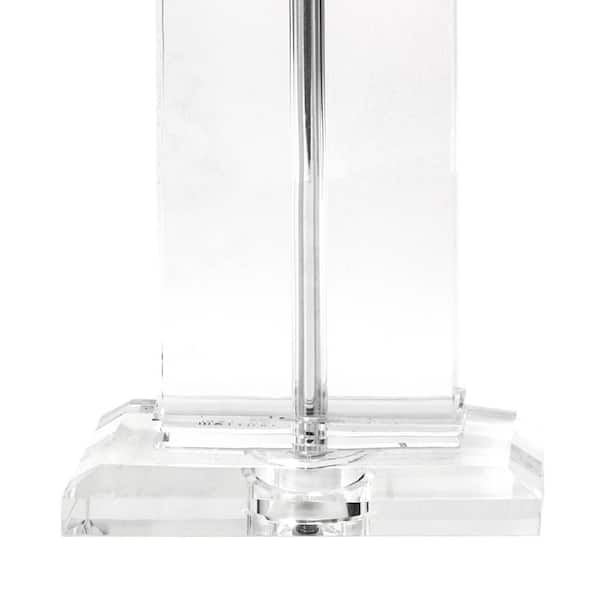 Toledo 25 in. Clear Glam Table Lamp, Dimmable