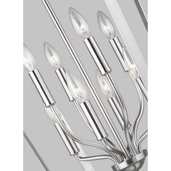 Romee 8-Light Brushed Nickel Transitional Pendant