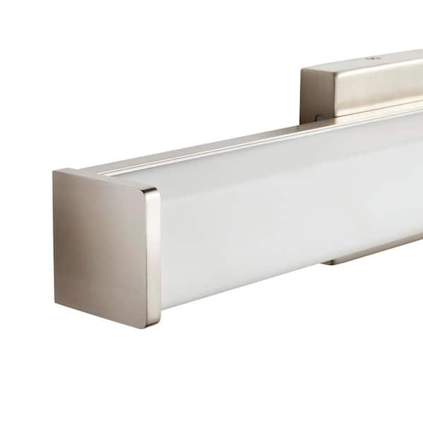 Astrid 24 in. Brushed Nickel 5-CCT LED Bathroom Vanity Light Bar with Frosted Glass