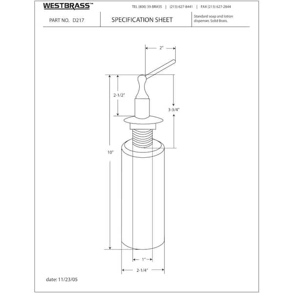 Kitchen Sink Deck Mount Liquid Soap/Hand Sanitizer Dispenser with Refillable 12 oz Bottle, Matte Black