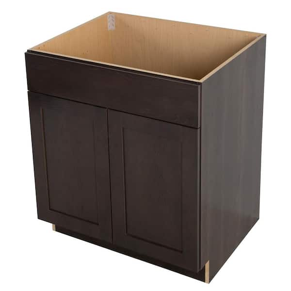 Edson Shaker Assembled 30x34.5x24.5 in. Sink Base Cabinet in Dusk