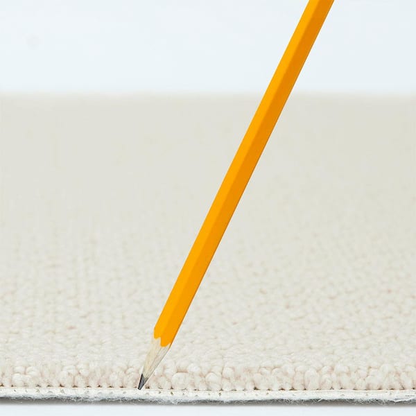 Lightbourne - Pale Cream - Beige 39.3 oz. Nylon Loop Installed Carpet