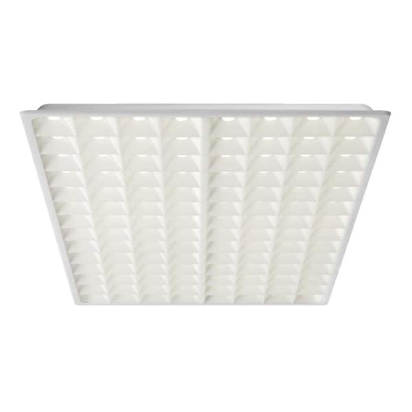 2 ft. x 4 ft. 5000 Lumens Integrated LED White Honeycomb Backlit Recessed Panel Light 4000K