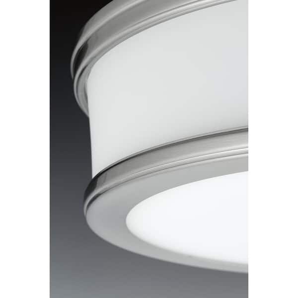 Bezel LED Collection 17-Watt Polished Chrome Integrated LED Flush Mount