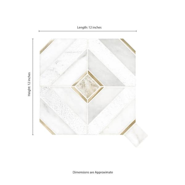 Verona Gold Pattern 11.85 in. x 11.85 in. Honed Multi-Surface Mesh-Mounted Mosaic Tile (9.8 sq. ft./Case)