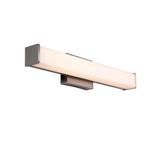 Astrid 24 in. Brushed Nickel 5-CCT LED Bathroom Vanity Light Bar with Frosted Glass