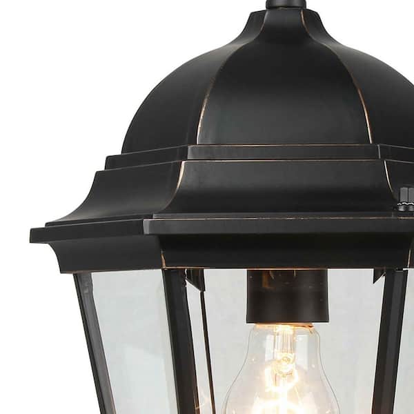 1-Light Imperial Black Outdoor Pendant Light