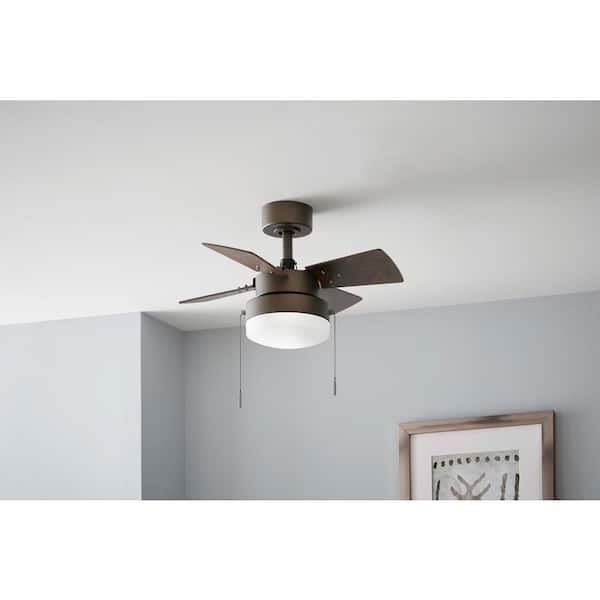 Metarie II 24 in. Indoor Oil Rubbed Bronze Ceiling Fan with Light
