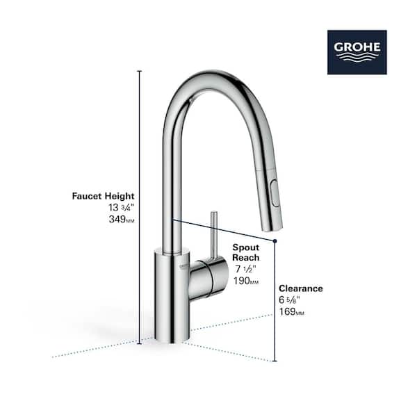 Concetto Single-Handle Dual Spray Pull-Out Sprayer Kitchen Faucet 1.75 GPM in StarLight Chrome