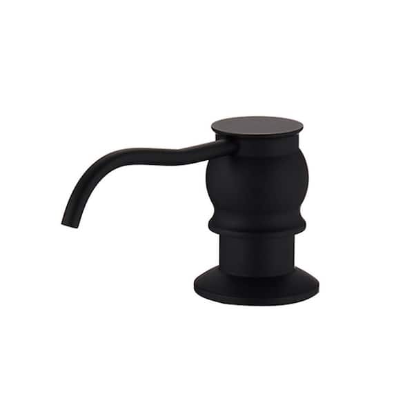 Curved Nozzle Kitchen Soap Dispenser in Matte Black