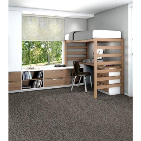 Generous Brown Commercial 24 in. x 24 Glue-Down Carpet Tile (20 Tiles/Case) 80 sq. ft.