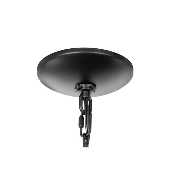 Sorrento 4-Light Black Cage Pendant Chandelier