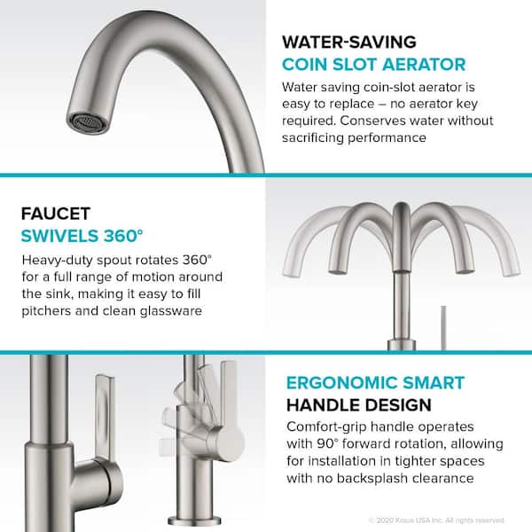 Oletto Single-Handle Kitchen Bar Faucet in Matte Black