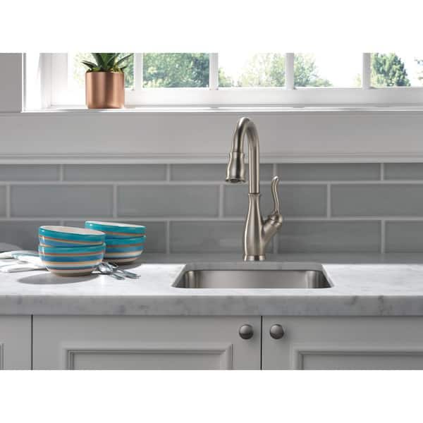 Leland Single-Handle Bar Faucet with MagnaTite Docking in SpotShield Stainless