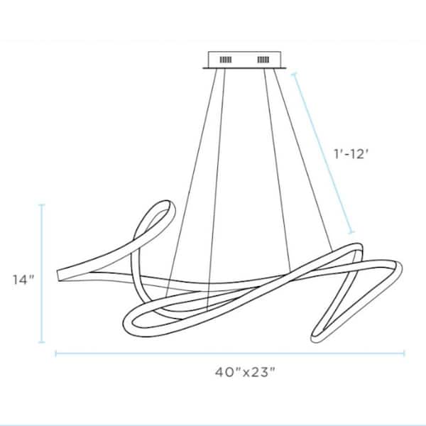 60-Watt Integrated LED Wood Chandelier, Dimmable
