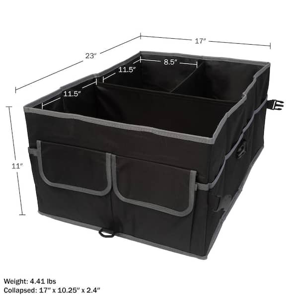 Car Organizer - Collapsible Car Storage Box - Trunk Organizer for SUV, Truck, or Sedan with Waterproof Bottom Liner