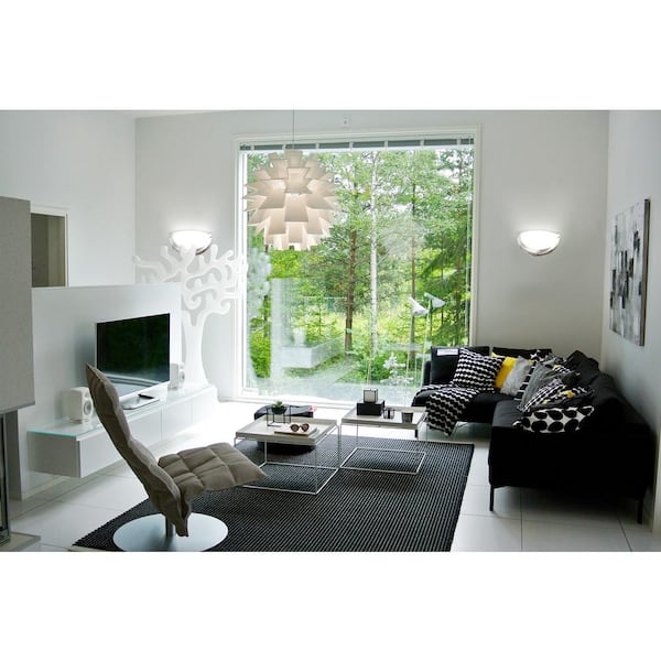 12 in. Brushed Nickel Dimmable ENERGY STAR Certified ETL Listed Half Moon Wall LED Light Sconce, 4000K Cool White