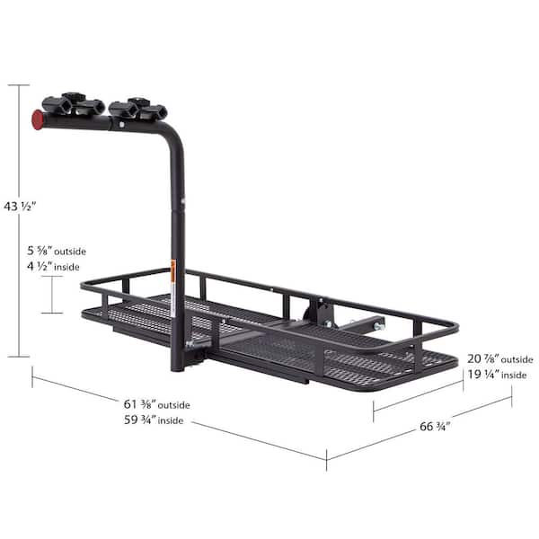 4-Bike Steel Basket Cargo Carrier with Rack