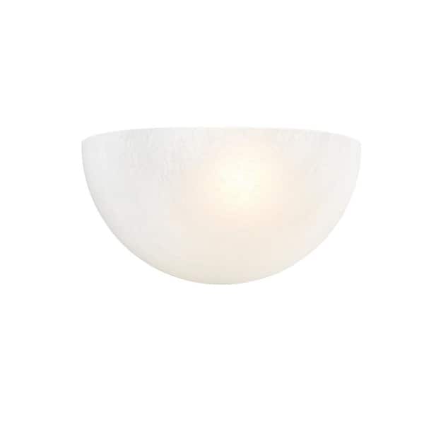White Alabaster Sleek and Unique Wall Sconce