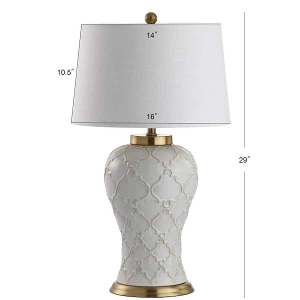 Arthur 29 in. Cream Ceramic Table Lamp