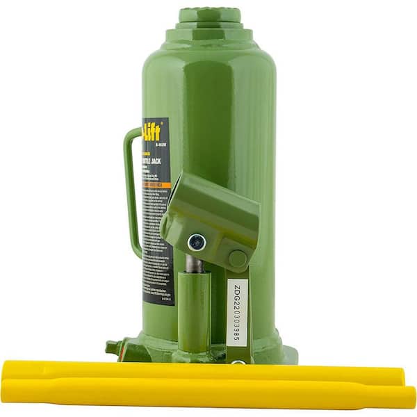 12-Ton Capacity Hydraulic Welded Bottle Jack with Side Pump