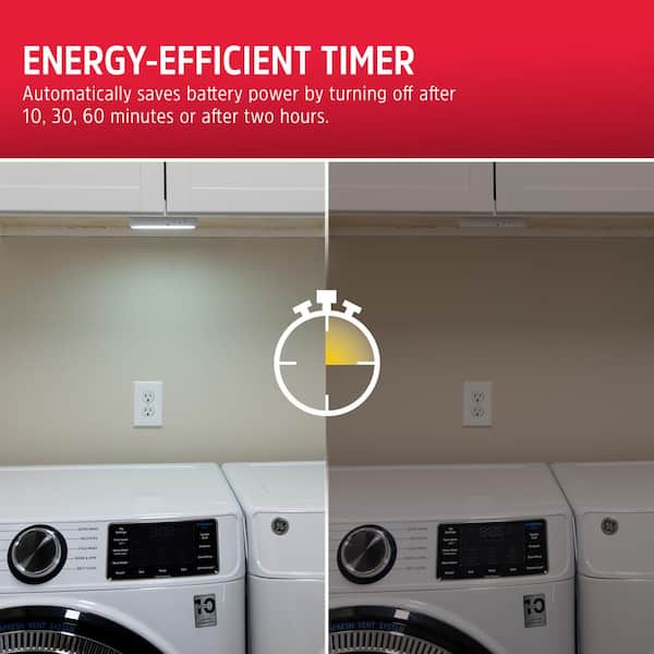 Battery Operated Mini LED Under Cabinet Lights with Remote (2-Pack)