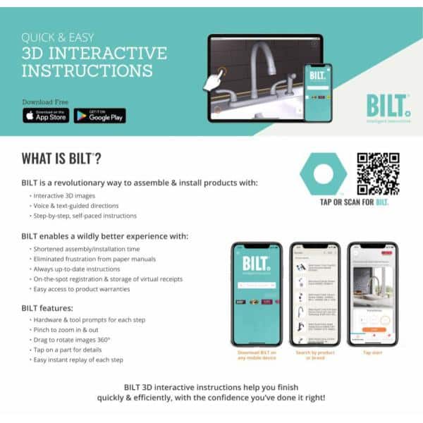 Builders Double Handle Standard Kitchen Faucet with Side Sprayer in Stainless Steel