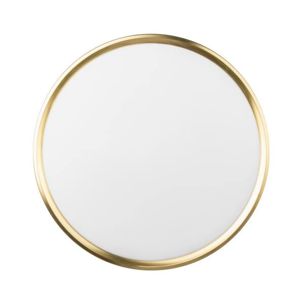 Ashburrow 15 in. Light Gold Adjustable CCT Integrated LED Flush Mount with Night Light